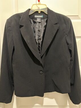 Requirements Women's Black Button Blazer